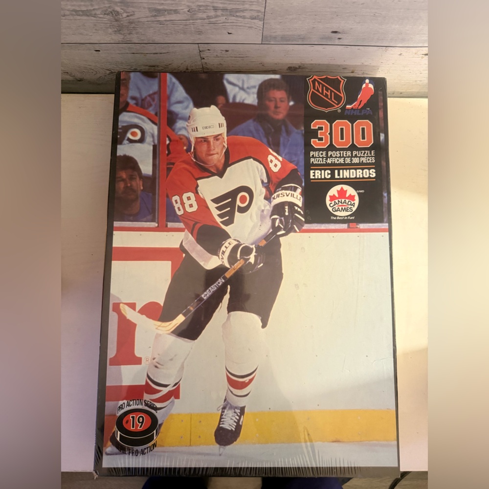 NHL Vintage Eric Lindros 300-Piece Poster Puzzle NEW SEALED 1993 Flyers